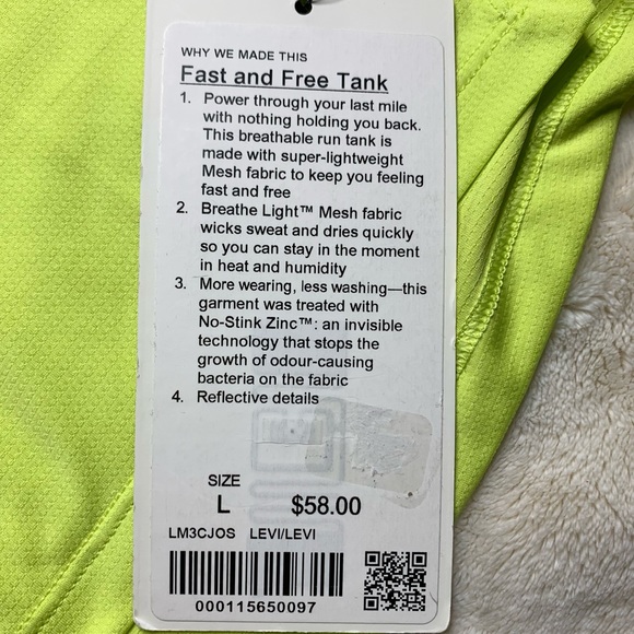 Lululemon Fast & Free Tank NWT Large - Picture 8 of 15